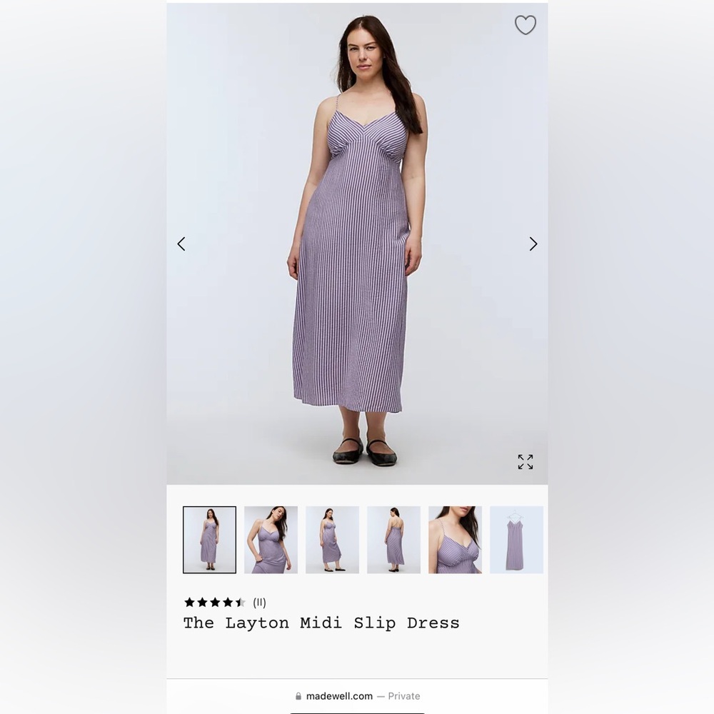 Madewell striped dress, new with tags